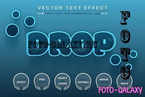 Drop Water - Editable Text Effect - 7017600