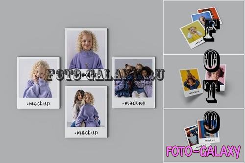 Polaroid Photos Collage Mockup