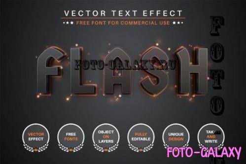 Flash Dark - Editable Text Effect - 7038276