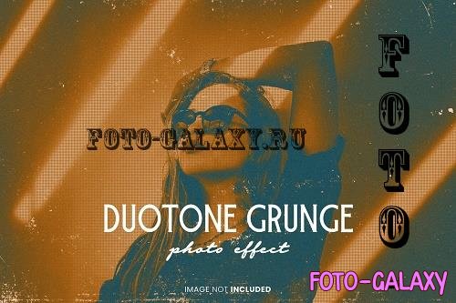 Duotone grunge photo effect - R8QYSVW