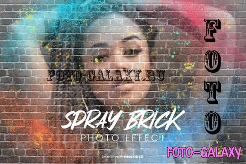 Spray Brick Photo Effect