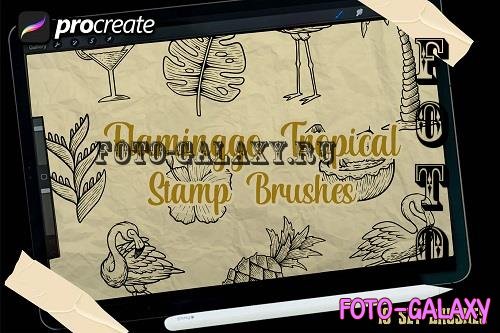 Tropical Flaminggo Stamp Brush