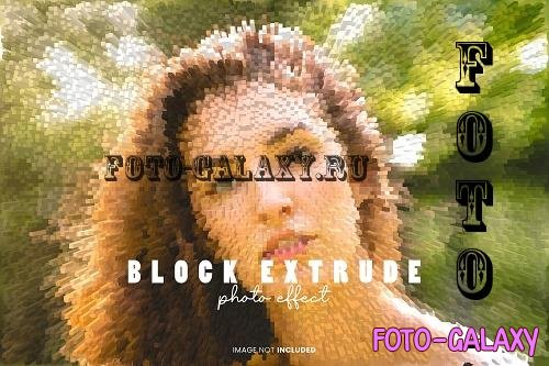 Block extrude photo effect