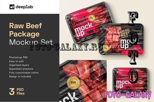 Raw Beef Package Mockup Set - 7053226