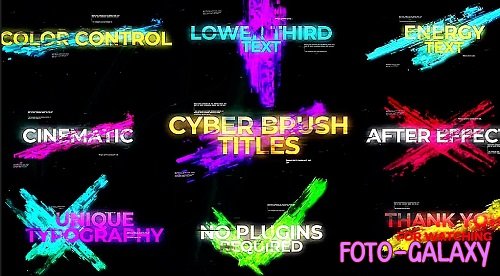 Cyber Brush Titles 8734 -  Project for After Effects