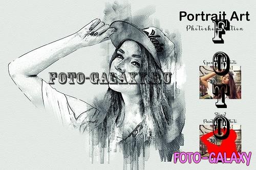 Portrait Art Photoshop Action - 7073728