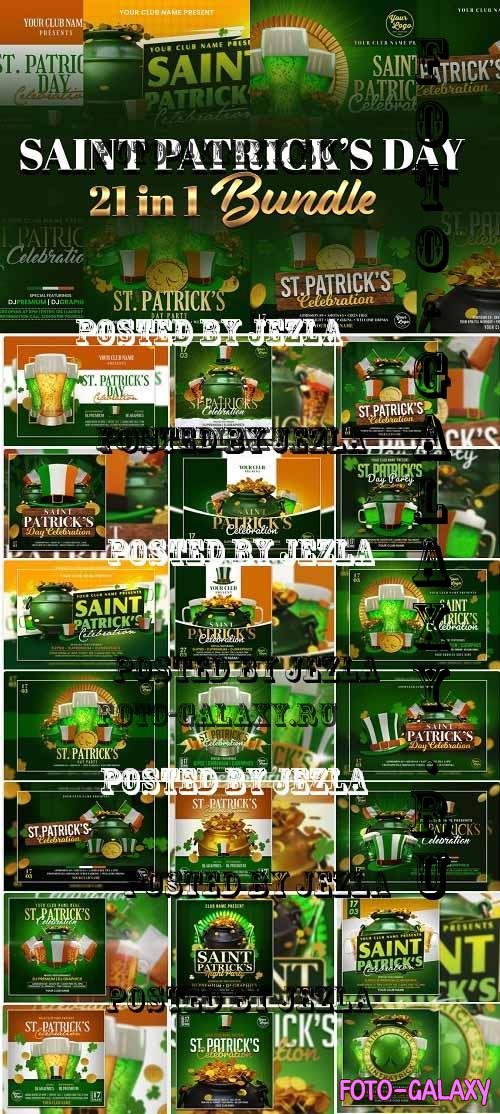 Saint Patrick's Day Celebration Bundle - 21 Premium Graphics