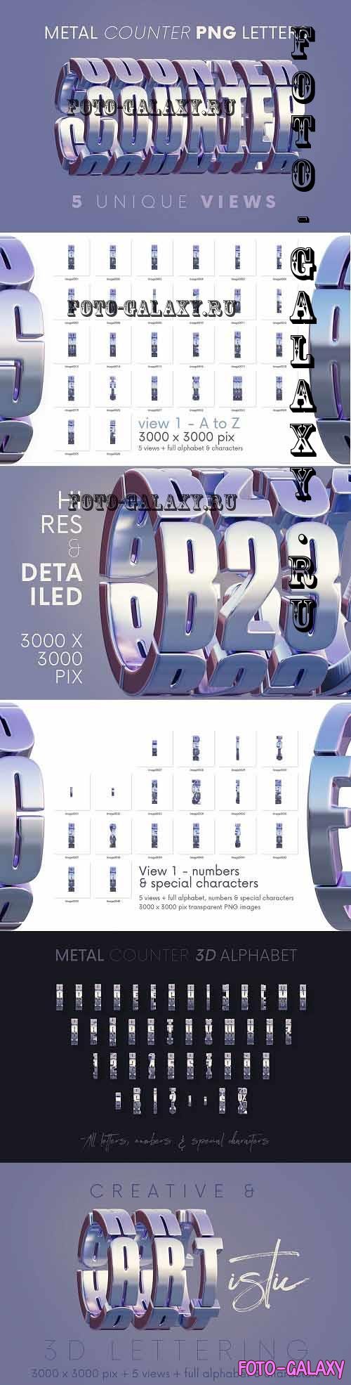 Metal Counter - 3D Lettering - 7072924