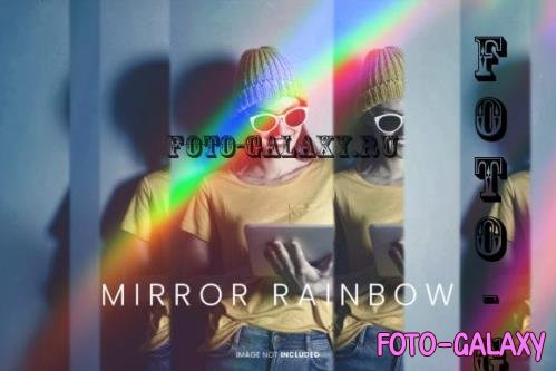 Mirror Rainbow Photo Effect Psd