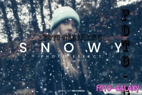 Snowy Photo Effect Psd