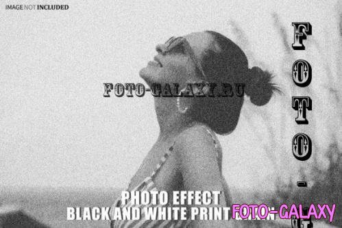 Black and White Print Grain Photo Effect
