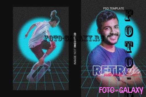 Retro Poster Photo Effect Psd