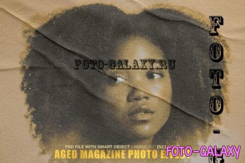 Aged Magazine Photo Effect Psd