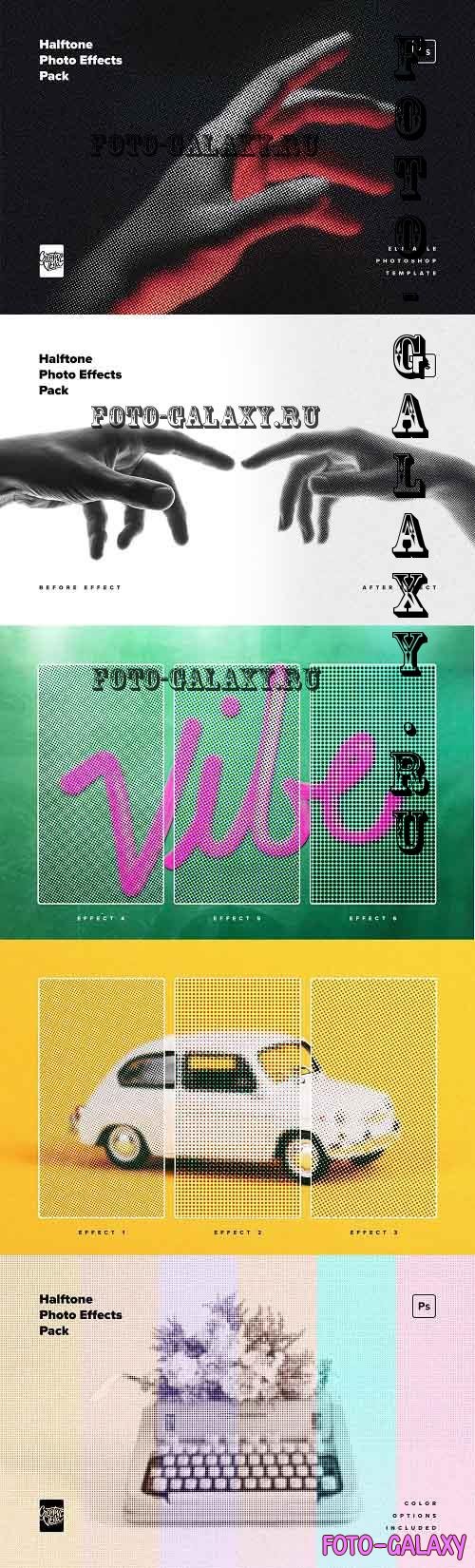 Halftone Photo Effects Pack - 7088600