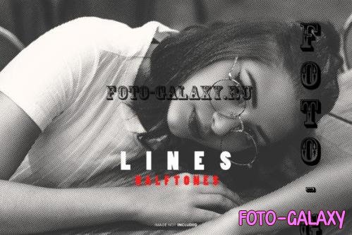 Lines Halftone Photo Effect Psd