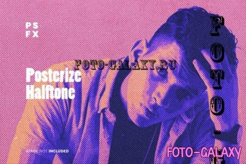 Posterize Halftone Photo Effect Psd