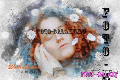 Watercolor Photo Effect Psd