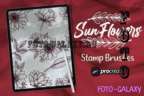 Sun Flower Brush Stamp