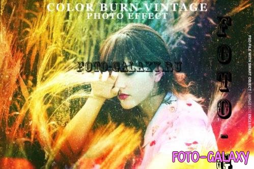 Color Burn Vintage Photo Effect