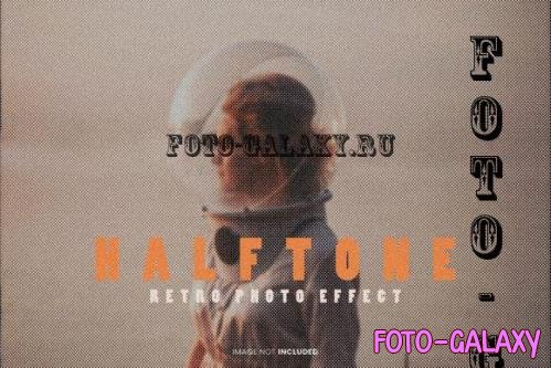 Halftone Retro Effect Photo Effect Psd
