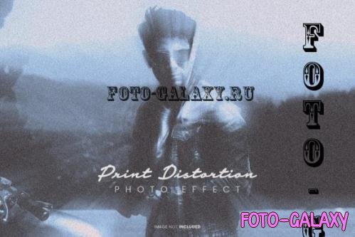 Print Distortion Photo Effect Psd
