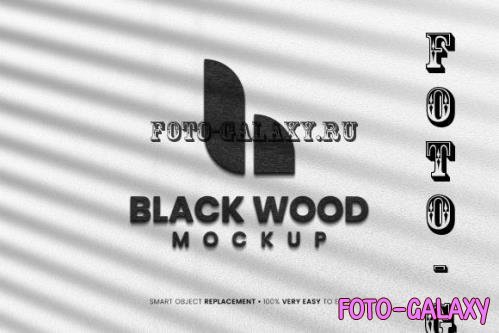 Black Wood Logo Mockup