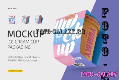 Ice Cream Cup Packaging Mockup Set - 7124989