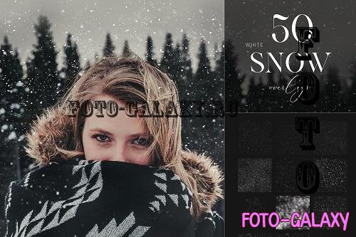 30 Snow Overlays, Realistic White Snow Clipart - 1888916