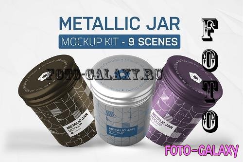 Metallic Jar Mockup Kit - 6992216