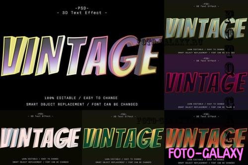 6 Psd Vintage 3d Text Effect
