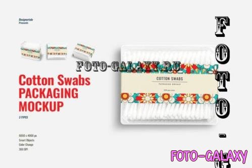 Cotton Swabs Pack Branding Mockup - 7116038