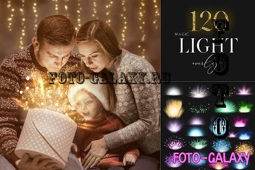 120 Magic Christmas Light Overlays, Open Gift Lights - 1894603