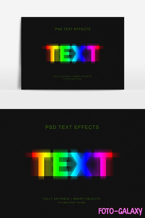 Psd colorful text effect style