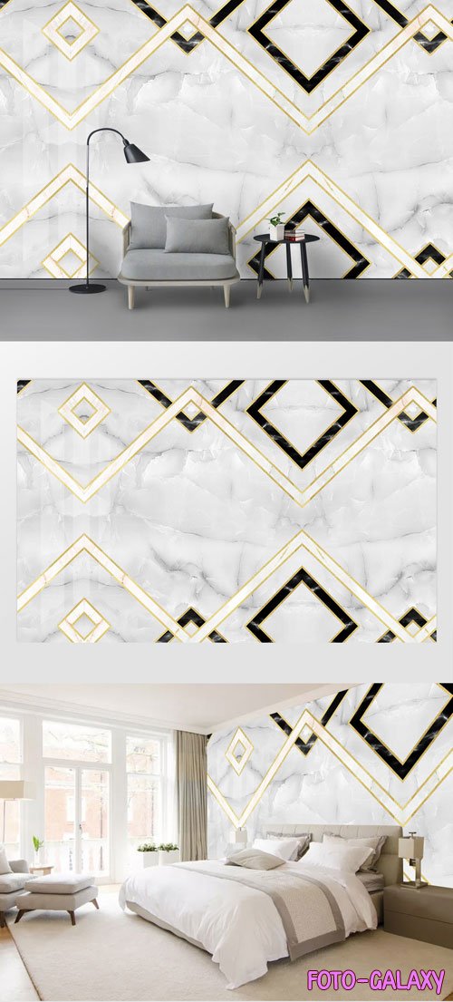 Geometric marble tile line pattern background wall vol 6