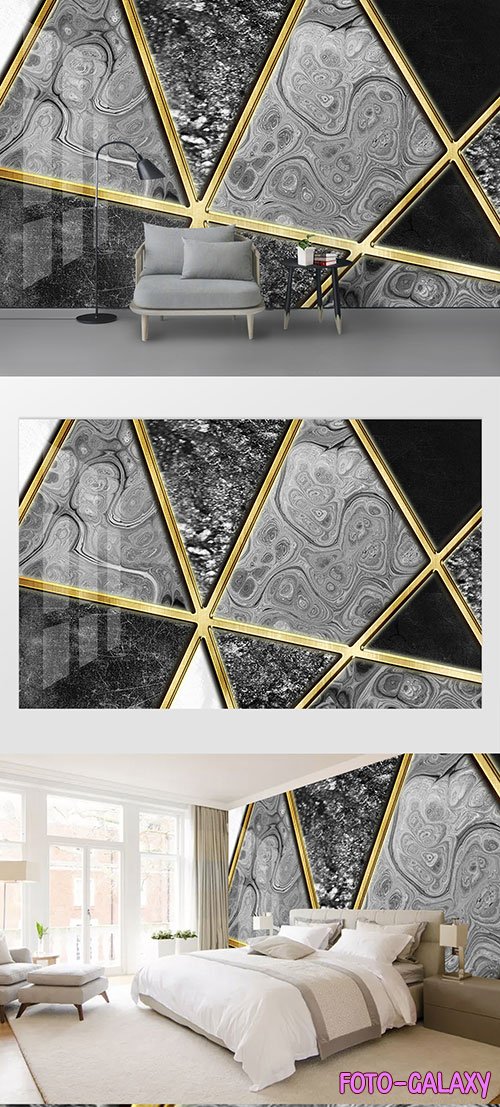 Marble texture geometric modern background wall