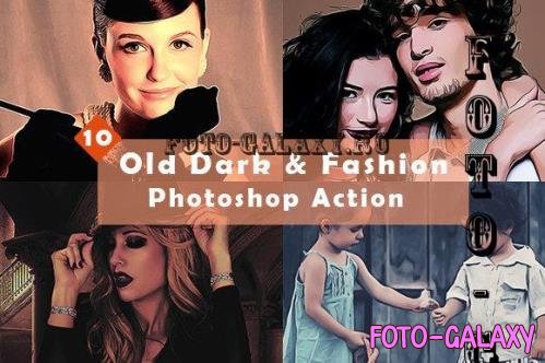 10 Old Dark & Fashion Photoshop Action