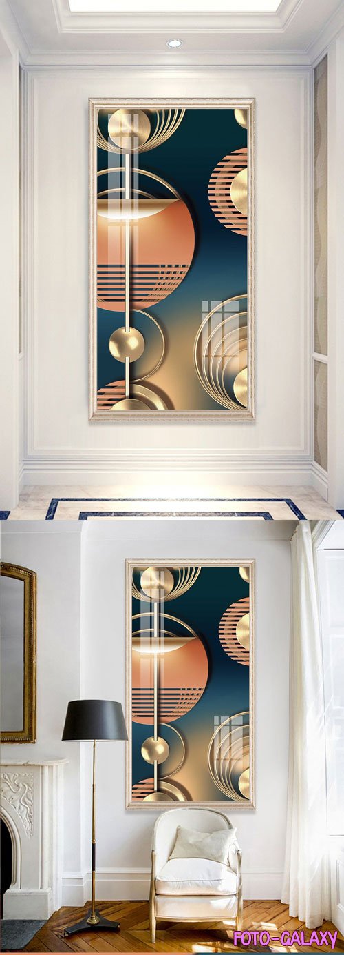 Abstract geometric metal porch texture decorative painting