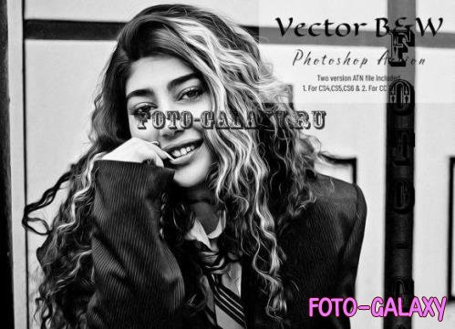 Vector B&W Photoshop Action - 7151072