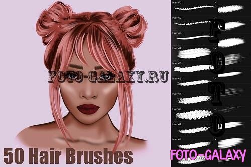50 Procreate Hair Brushes | Procreate Brush | Fashion - 1908257
