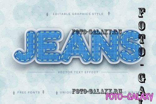 Jeans Textile - Editable Text Effect, Font Style - 7164099