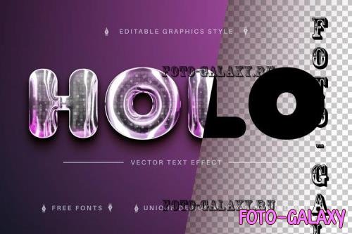 Holo - Editable Text Effect, Font Style - 7165144
