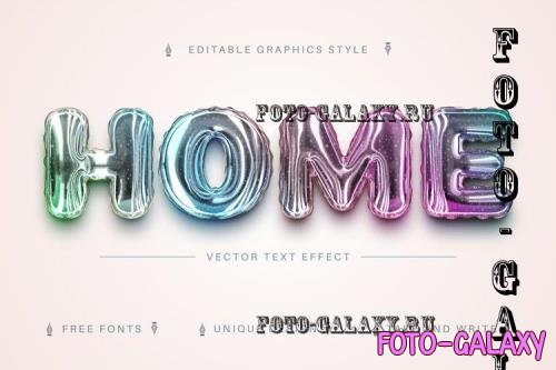 Bubble Holo - Editable Text Effect, Font Style - 7165344