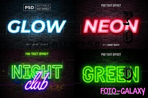 Neon Light Editable Font - 7165142