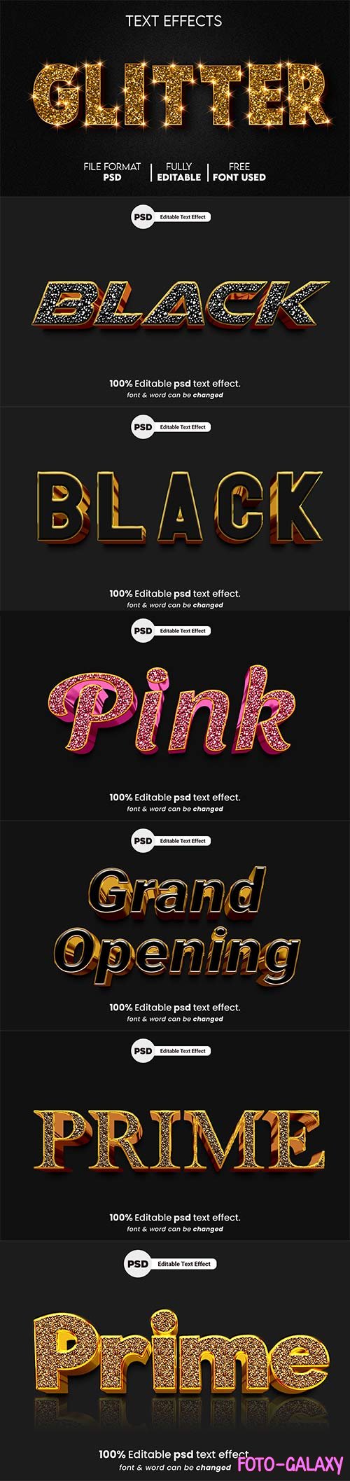 Psd text effect set vol 599