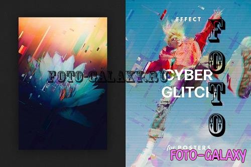 Cyber Glitch Effect for Posters - 7158293