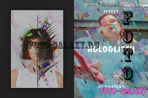 Hologlitch Effect for Posters - 7167698