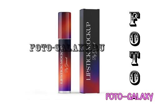 Lipstick Tube with Box Mockup - 7174204