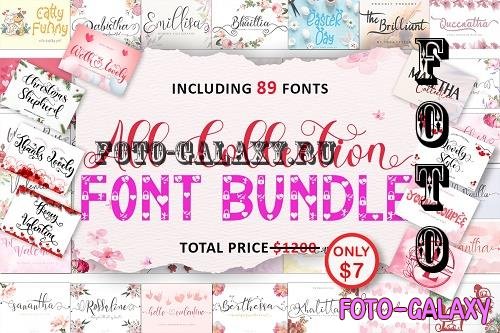 All Collections Font Bundle - 89 Premium Fonts