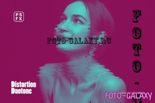 Distortion Duotone Photo Effect Psd