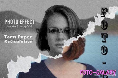 Torn Paper Reticulation Photo Effect Psd